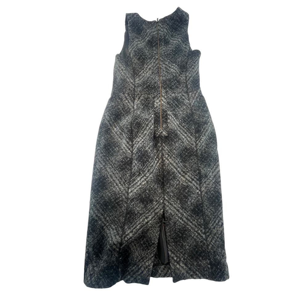 Banana Republic Dress Herringbone Sleeveless Black Gray Career Petite Size 2 - Picture 5 of 9